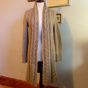 MADE IN ITALY Wool Blend Cardigan Coat